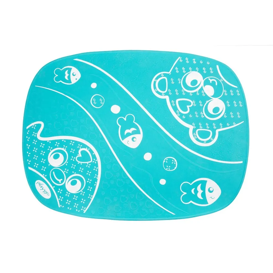 Playgro Tapis de bain antidérapant caoutchouc turquoise